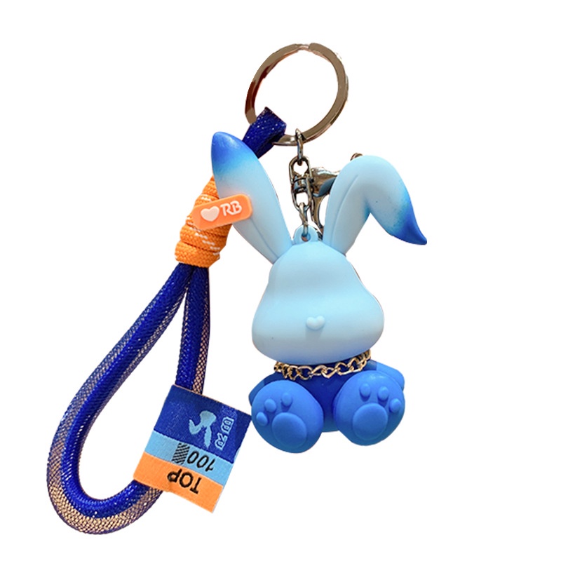 Móc Khóa Hình Thỏ Hoạt Hình Màu Gradient Sáng Tạo