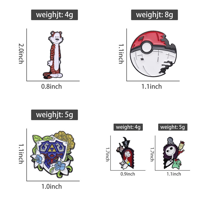 Trâm Cài Áo Hình Hoạt Hình Anime Tráng Men 50 Kiểu Dáng Thời Trang