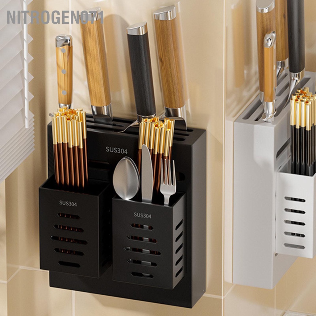 Giá cài dao kéo Treo Tường Bằng Thép Không Gỉ Cho Nhà Bếp Gia Đình - Nitrogen071