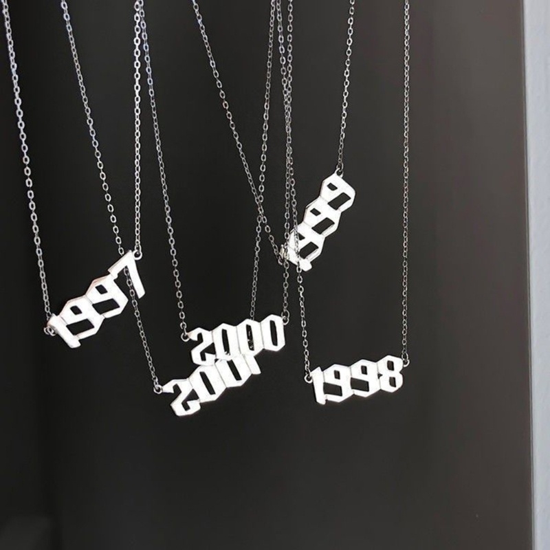 Ha Dây Chuyền Mặt Số Năm Độc Đáo Phong Cách hip hop Làm Quà Tặng Sinh Nhật Cho Bạn Nữ