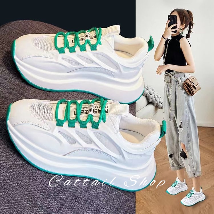 Cattail  Giày Thể Thao Thiết Kế Mới Thoáng Khí Giày thể thao nữ 2023 NEW 072409  Korean Style Chic Phong cách Unique B96F03E 36Z230909