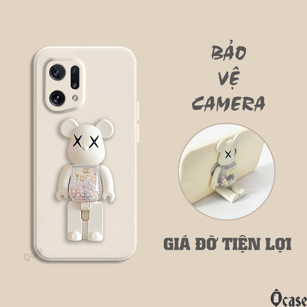 Ốp lưng Oppo Find X5 / Find X5 Pro mô hình gấu kiêm giá đỡ tiện dụng