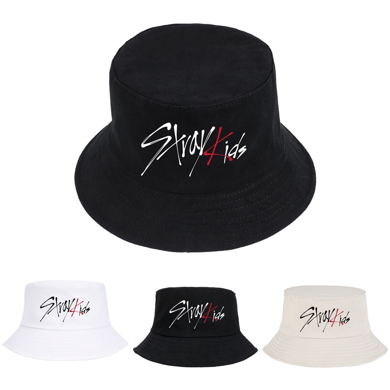 Nón Tai Bèo Cotton Chống Nắng In Chữ Kpop Stray Kids