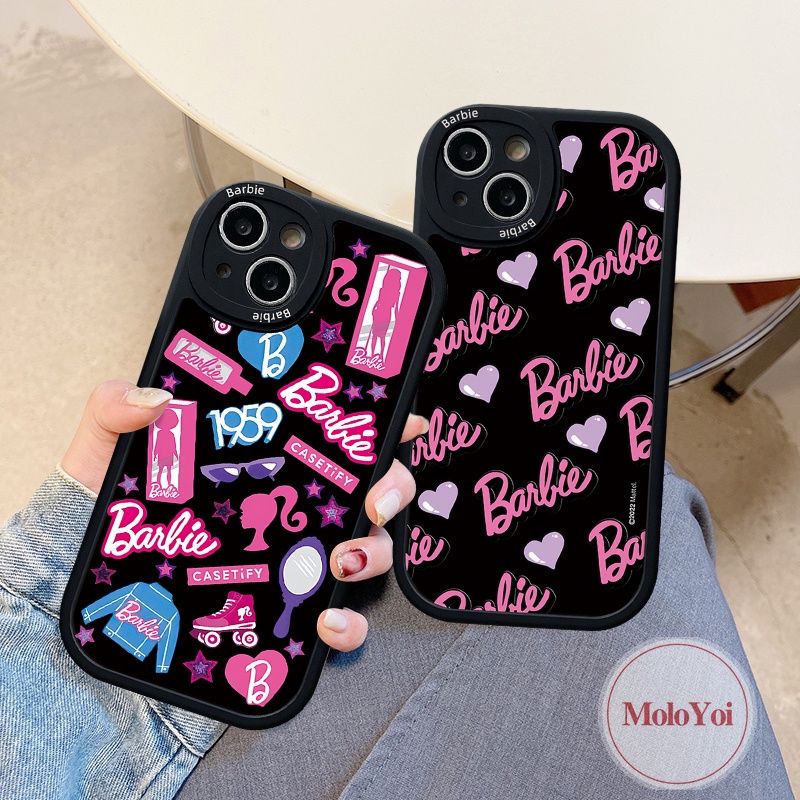 Ốp Điện Thoại TPU Mềm Chống Sốc In Chữ Barbie Cho iPhone 11 12 13 14 Pro Max 7Plus XR X XS Max 7 6s 8 6 Plus SE 2020