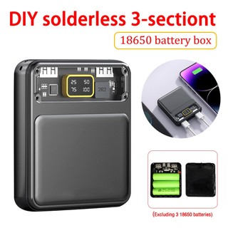 VIRWIR Pin Sạc Dự Phòng 3 * 18650 Hai Cổng usb Cho Điện Thoại xiaomi