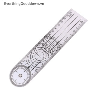 Everthinggooddown 1pc multi-ruler goniometer angle spinal ruler công cụ đo 360 độ vn