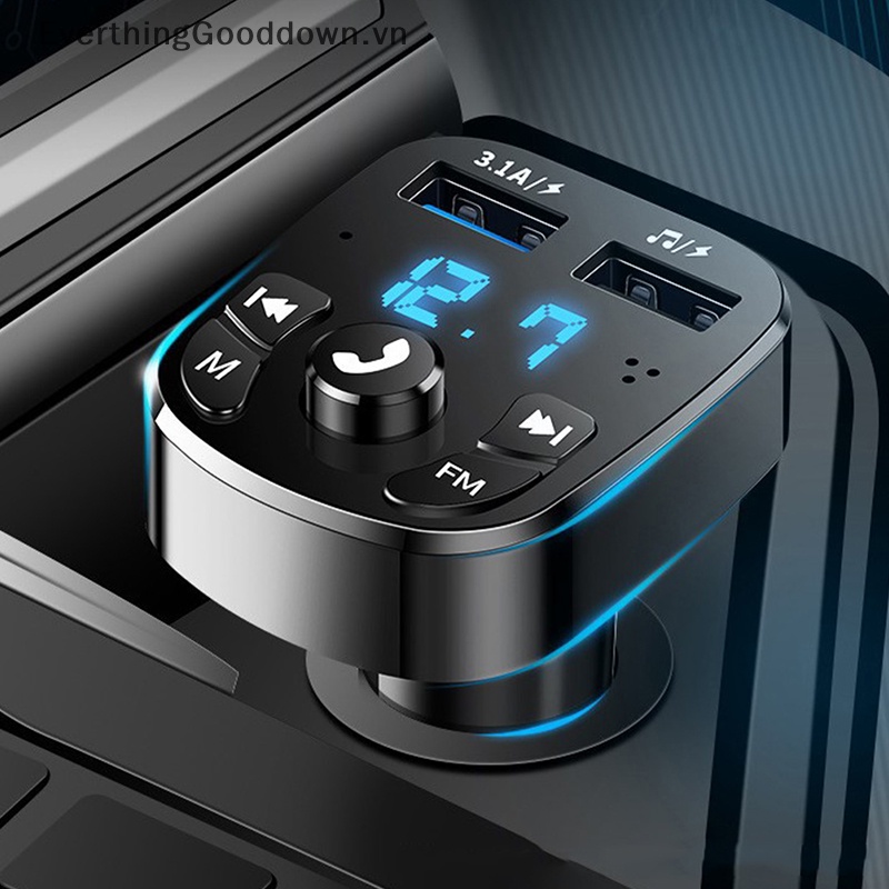 Tẩu Sạc Hai Cổng USB Kiêm Máy Nghe Nhạc MP3 FM Bluetooth Cho Xe Hơi