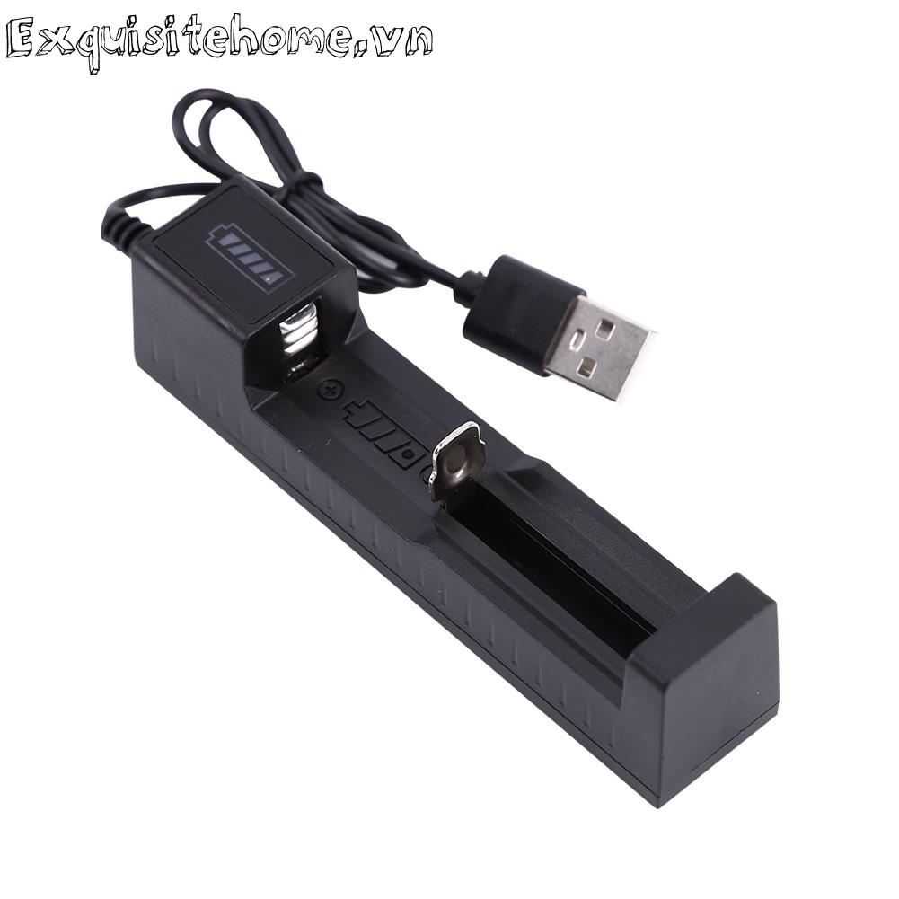 Bộ Sạc Pin USB 1 Rãnh Cho 18650 22650 16340