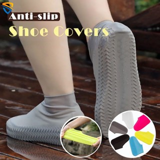 Vỏ Bọc Giày Đi Mưa Bằng Silicone Co Giãn Chống Trượt Chống Nước Thông Dụng Có Thể Tái Sử Dụng Cho Người Lớn Và