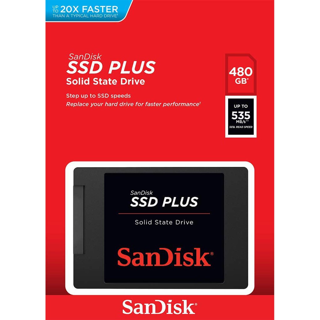 Máy Đọc Thẻ Nhớ sandisk ssd plus sata 535 mb / s 445mb 1t 960g 480g 2t Chất Lượng Cao