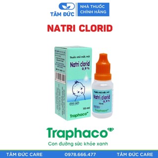 ✅ Nước nhỏ mắt, mũi Natri Clorid 0.9% Traphaco giảm nghẹt mũi, chảy mũi (10ml)- NHÀ THUỐC TÂM ĐỨC [CHÍNH HÃNG] 3389CP17