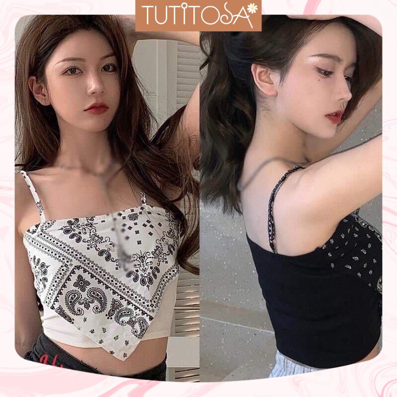 Áo yếm họa tiết hai dây nhỏ - TUTITOSA