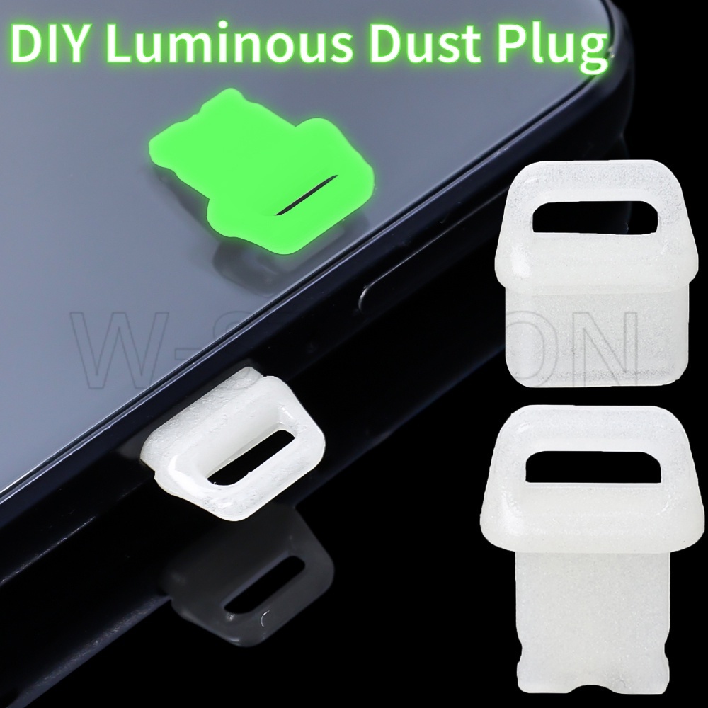 1 Nút Bịt Cổng Sạc Type-C Phát Sáng Chống Bụi Chống Nước Cho iPhone Andriod DIY