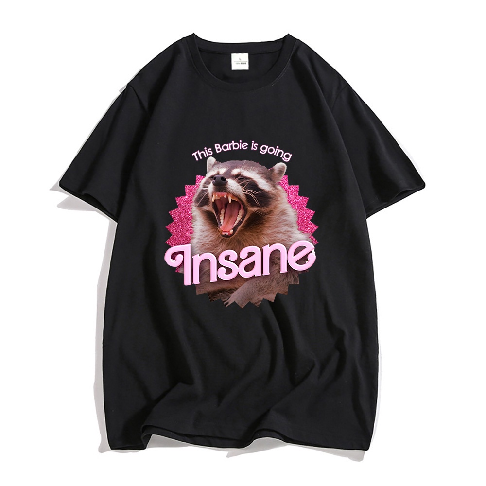 Áo Thun 100% Polyester In Hình Búp Bê Barbie Thời Trang Mùa Hè Unisex