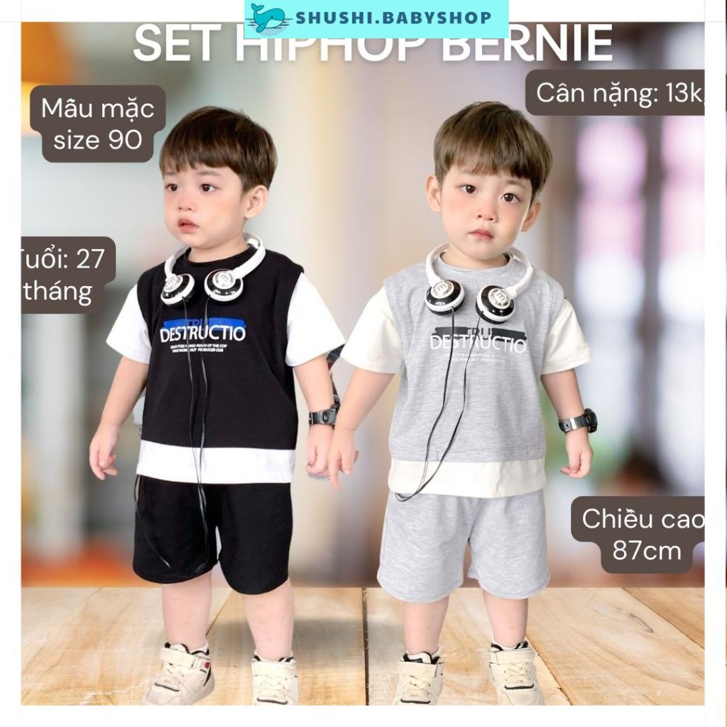 Set đồ hiphop basic unisex cho bé trai bé gái phong cách hàn quốc 1 đến 7 tuổi Shushibaby