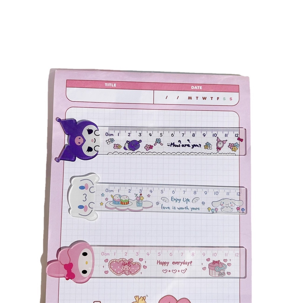 Thước Dây Đo Họa Tiết Hoạt Hình Dễ Thương BY2 YB2 Sanrio Kuromi Cinnamon mymelody