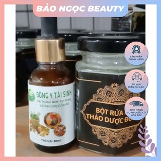 Set đông y tái sinh serum và bột rửa mặt dành cho da mụn