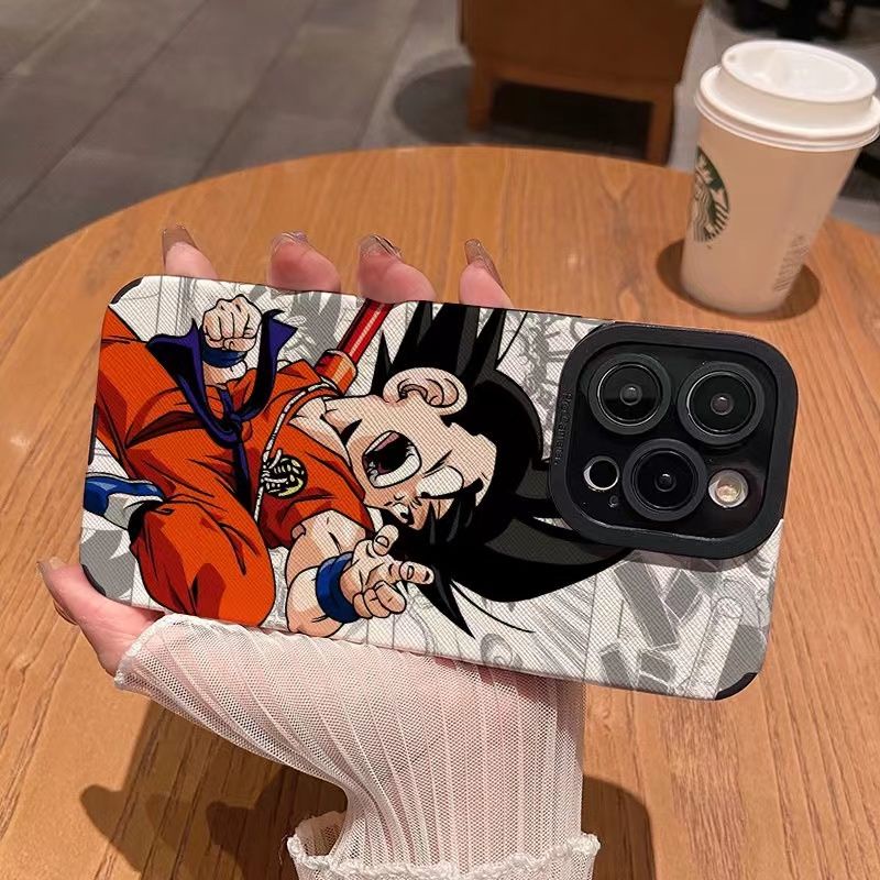 Ốp Điện Thoại tpu Mềm Chống Rơi In Hình dragon ball Cho iphone 11pro max 14 promax / 15promax / 11 12 / 13 / 6 / 7 / 8plus / x max