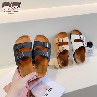 Dép sandal birkenstock mùa hè hở một ngón đơn giản cho bé trai và bé gái