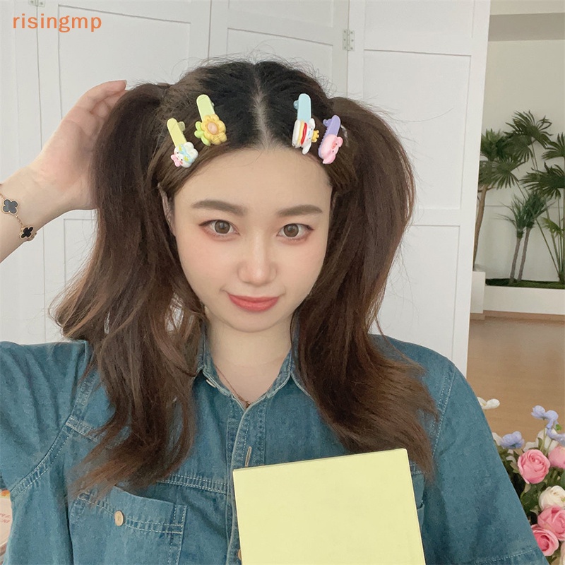 Set 4 Kẹp Tóc Hình Nơ / Gấu / Thỏ / Trái Tim Dễ Thương Thời Trang Cho Nữ