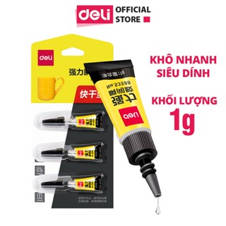 Set 3 Tuýp Keo 502 Siêu Dính Cực Mạnh DIY Deli - Keo Dán Giày Nhựa Gỗ Sắt Đa Năng Chuyên Dụng Tiện Lợi