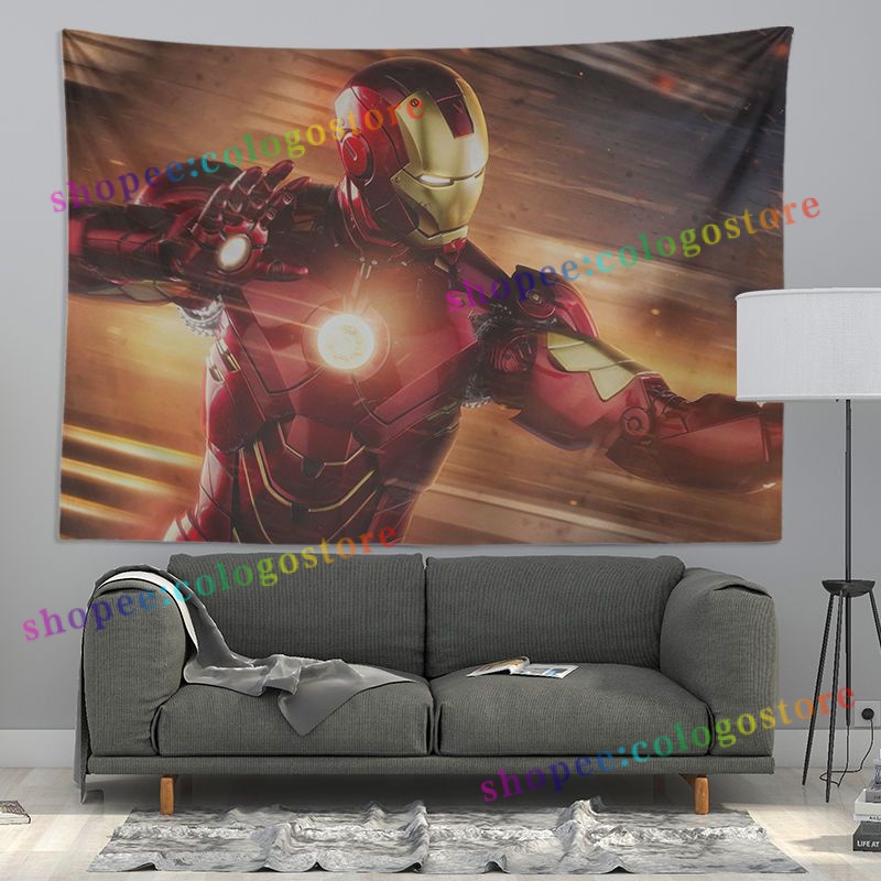 Thảm Treo Tường 100 * 70cm 35 Kiểu Marvel Avengers Iron Man Trang Trí Nhà Cửa Phòng Ngủ Trẻ Em