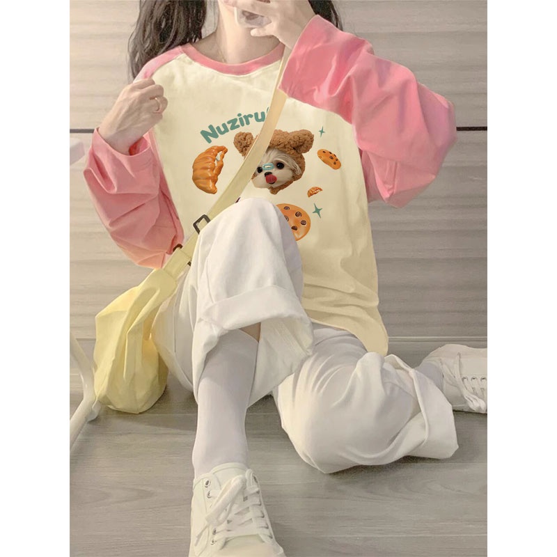 Áo Thun Nữ Tay Dài Cổ Tròn 100% Cotton Hiixivi 2023