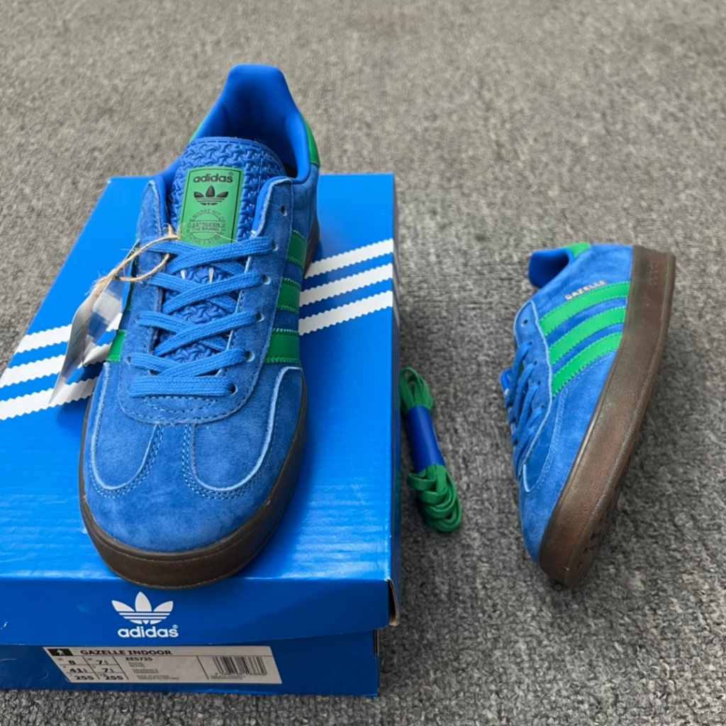 Nam nữ giày gazelle indoor low-top blue green casual sports sneakers