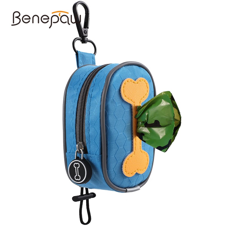 Benepaw fashion dog poop túi chủ phù hợp với bất kỳ dây xích chó nào bền bỉ dung tích lớn túi đựng phân thú cưng máy phân phối hộp đựng túi đào tạo