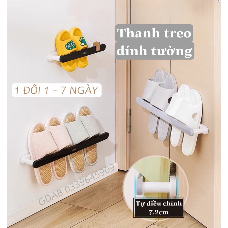 Kệ Treo Đồ Nhà Tắm ECOCO Cài Dép Treo Khăn Tự Điều Chỉnh, Giá Treo Dính Tường Cài Đồ Nhà Tắm | Thanh Treo Khăn Cài Dép