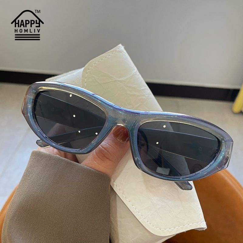 HAPPY HOMLIV Kính Mát Tím Dopamine y2k Phong Cách Retro Cho Nữ