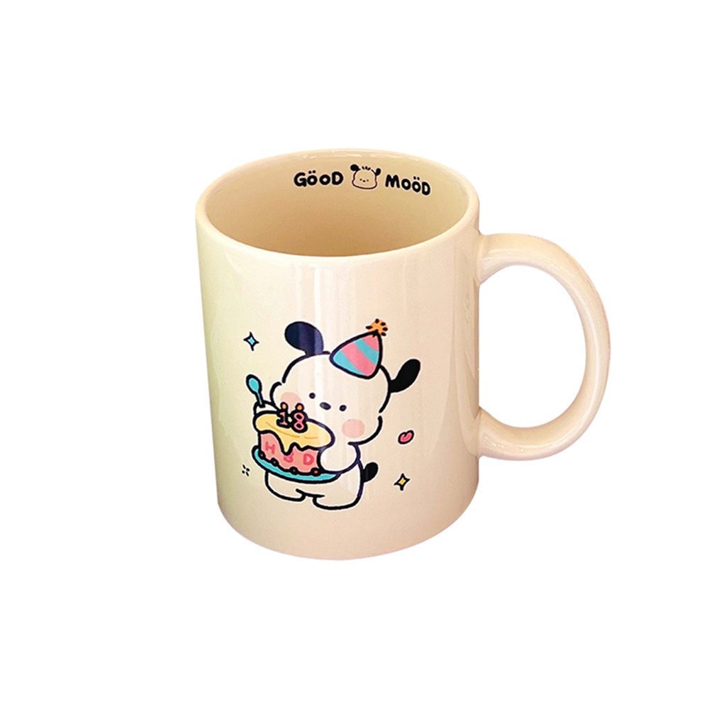 Tengyi Cốc Sứ Uống Cà Phê / Kem / Bánh Hình Cún Con Màu Sắc Kiểu Mới Dùng Làm Quà Tặ