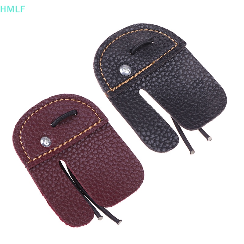 Hm leather archery finger guard protection pad glove tab bow shoog protector lf