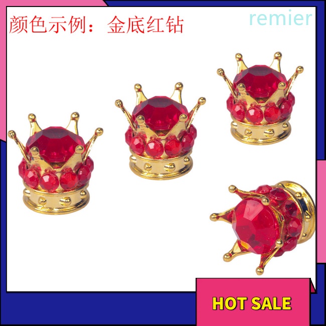 Re universal crown style lốp ô tô van khí nắp gốc ô tô bánh xe lốp thân van khí che bụi phụ kiện ô tô