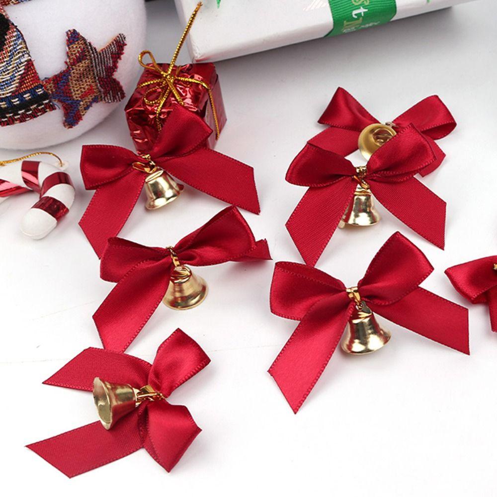 Set 10 Nơ Đỏ mini Trang Trí Giáng Sinh