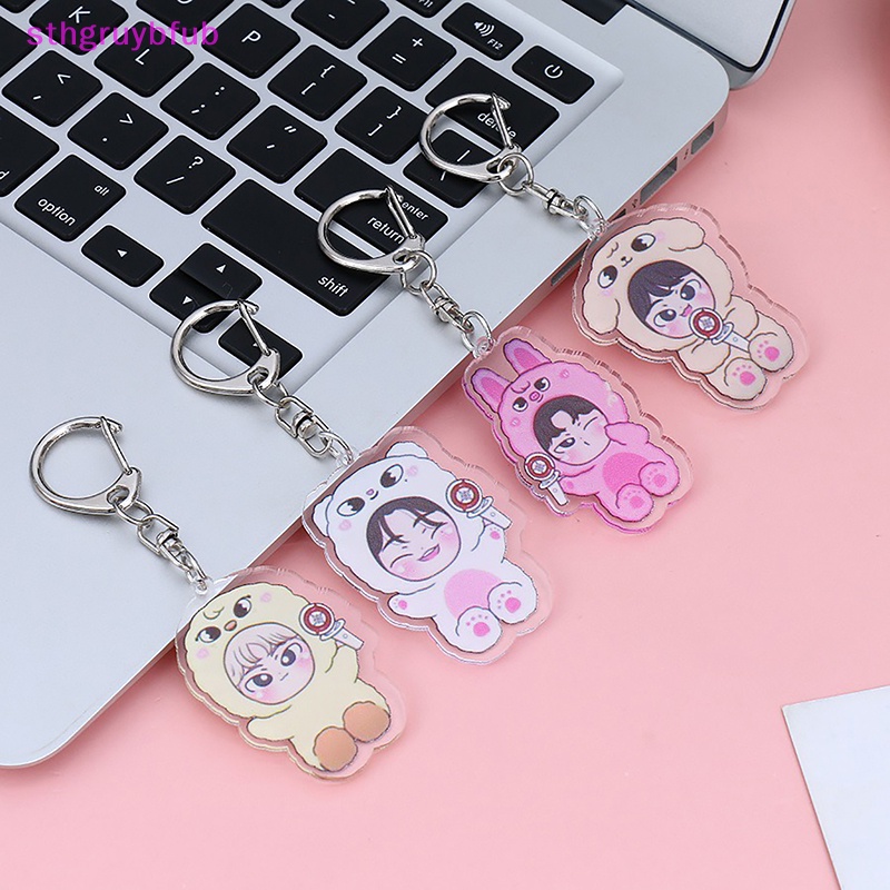 Sthb kpop cartoon keychain stray kids dễ thương kawaii straykids mặt dây chuyền người giữ chìa khóa đồ trang sức acrylic đồ chơi cho trẻ em quà tặng sinh nhật vn