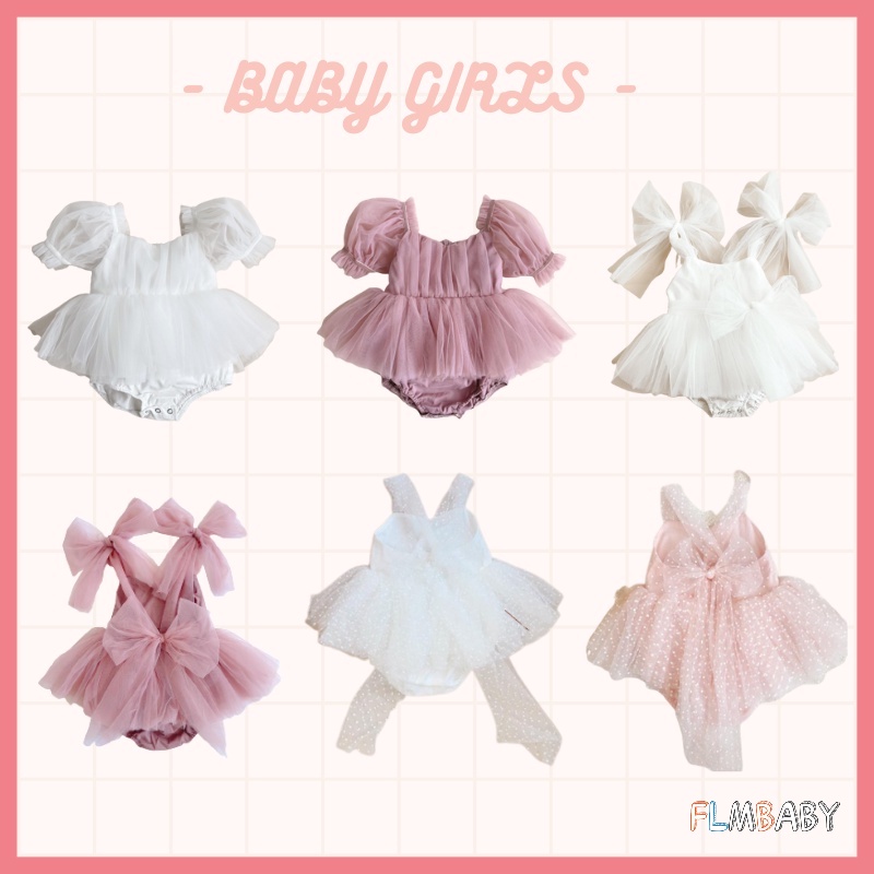 0-24 tháng trẻ sơ sinh trẻ mới biết đi bé gái cotton rompers dress sơ sinh romper Áo liền quần