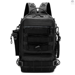 Fishing tackle backpack storage bag outdoor shoulder backpack water-resistant fishing gear bag cross body sling bag