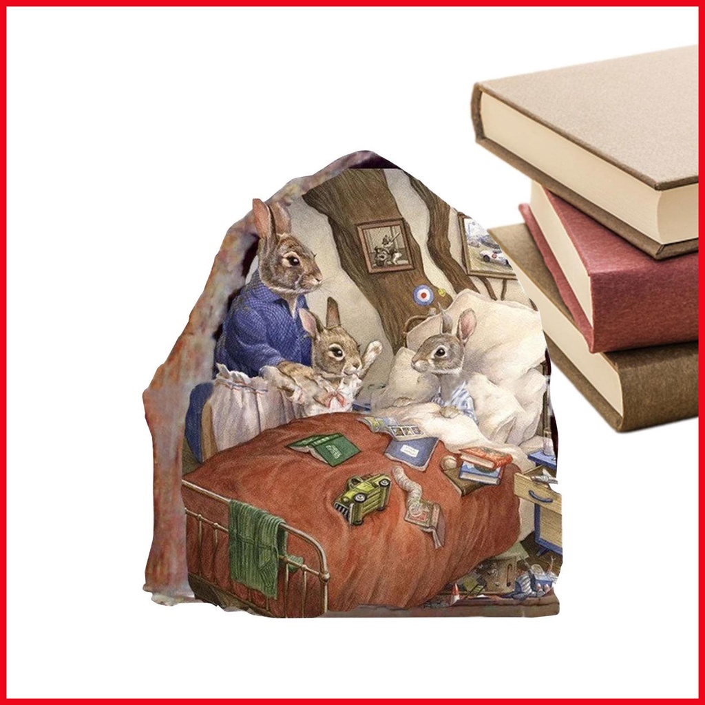 Đề can tường động vật 3d trang trí tường 3d với phim hoạt hình bunny gia đình phim hoạt hình bunny đồ dùng tiệc gia đình có thể tháo rời iadvn
