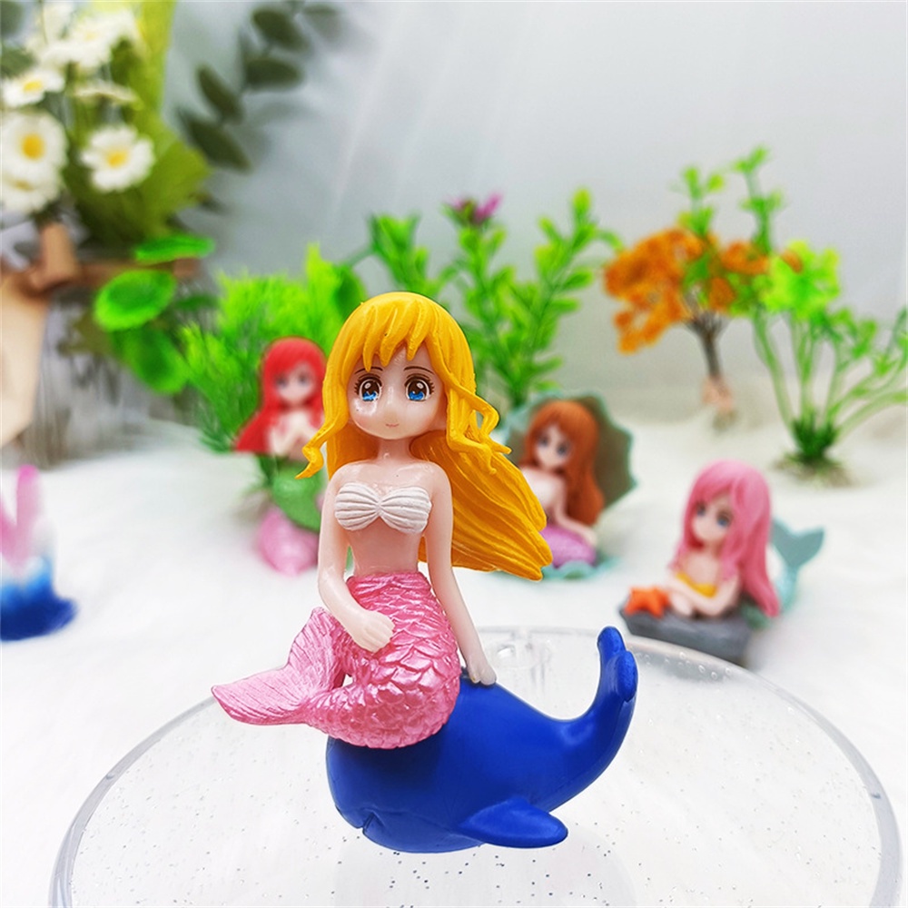 ⚡Còn Hàng⚡ Tượng Nàng Tiên Cá Trang Trí Thu Nhỏ Tượng Nhỏ Vỏ Nàng Tiên Cá Phong Cảnh Vi Mô Thủ Công Cây Cảnh Trang Trí Bể Cá