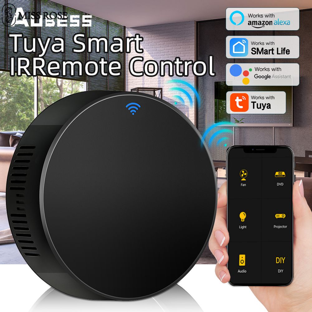 Điều khiển từ xa thông minh MISS ROSE AUBESS IR Wifi Tuya hỗ trợ Amz Alexa Google Home cho TV DVD AUD AC