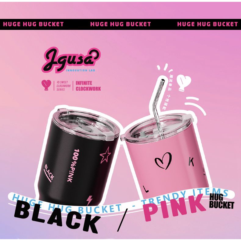 Bình Nước Giữ Nhiệt Dung Tích Lớn 900ml In Hình blackpink Xinh Xắn