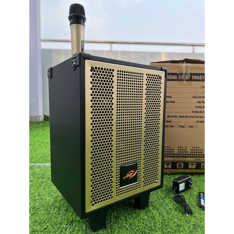 Loa kéo AT-T8 kèm 1 micro không dây hát karaoke di động