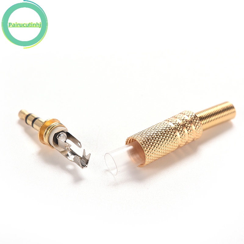 Cặp jack Cắm Âm Thanh 3.5mm 1 / 8 "trs Mạ Vàng vn