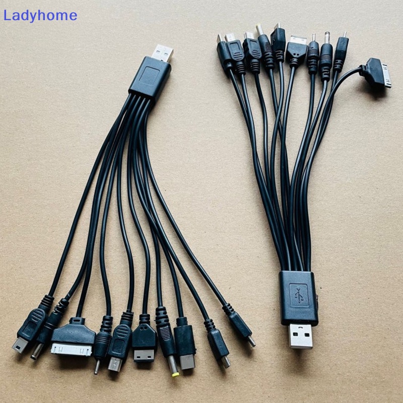 Lady multi pin cable charger usb adapter cable dây dữ liệu 10 in 1 usb data transfer cable universal vn