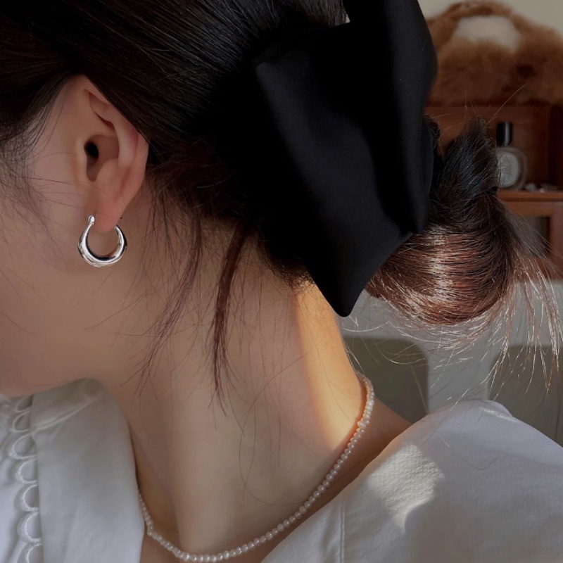 Bông tai WE FLOWER bạc 925 hình tròn cổ điển thời trang cho nữ