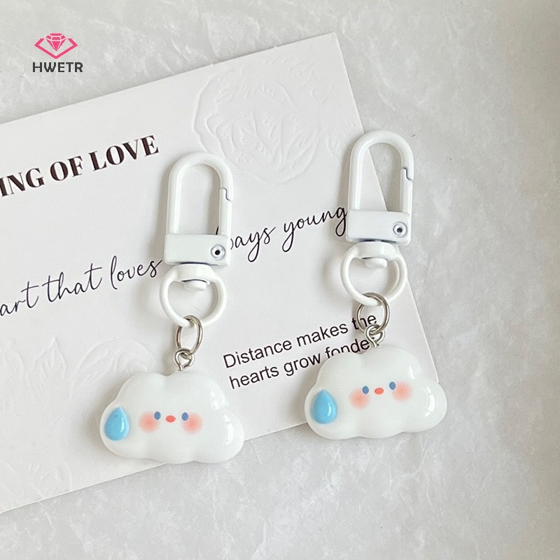 Móc khóa đám mây HWETR dễ thương phong cách thời trang treo chìa khóa ô tô/ túi xách sáng tạo cho nữ