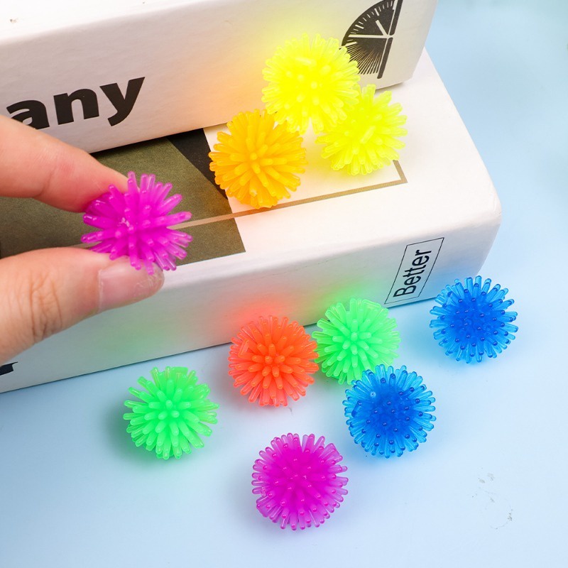 Sáng tạo mini dễ thương giải nén bóng nhím di động đầy màu sắc mềm mại ngón tay bàn tay cảm giác thư giãn massage spiky balls đồ chơi quà tặng