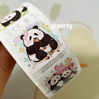High-value panda flower decoration handbook roll sticker washi tape sticker student must-have pcs packaging sticker