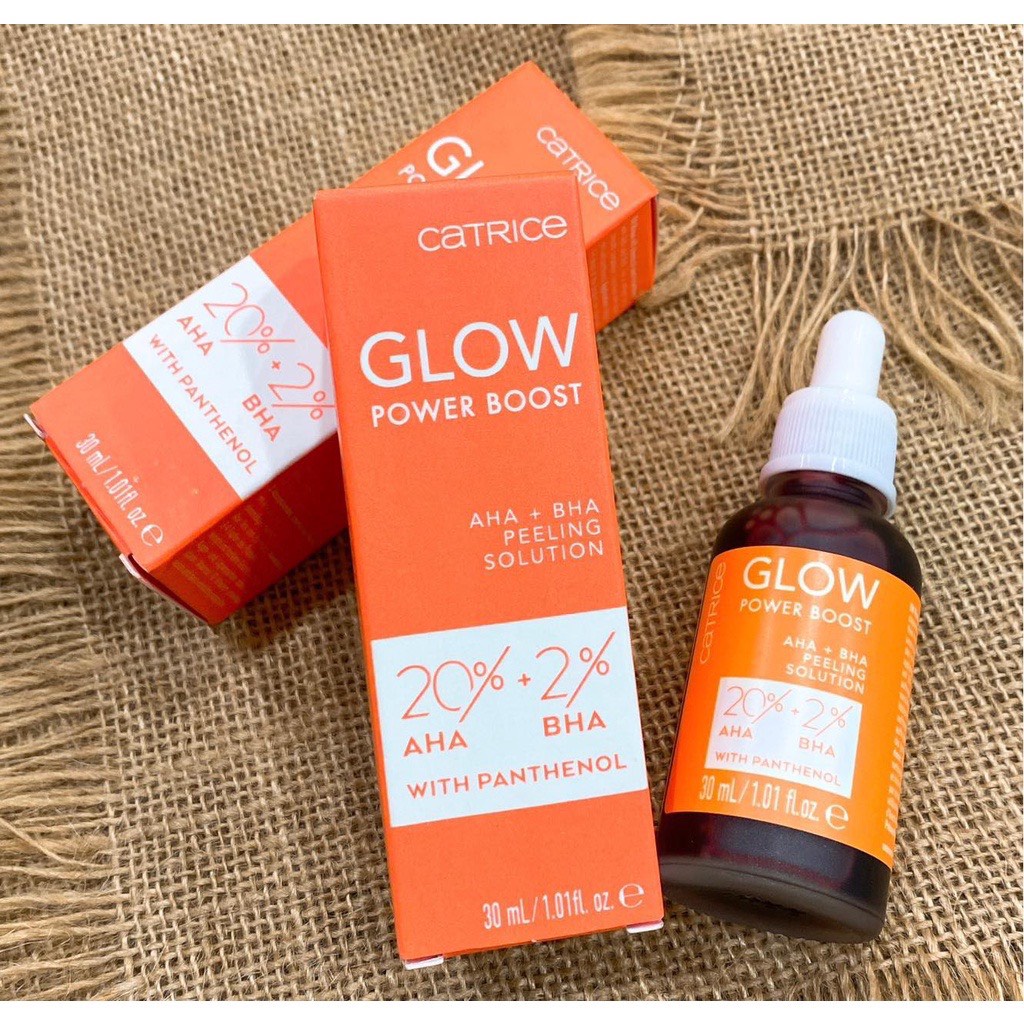 Tinh chất tẩy tế bào chết Catrice AHA + BHA Glow Power Boost 30ml